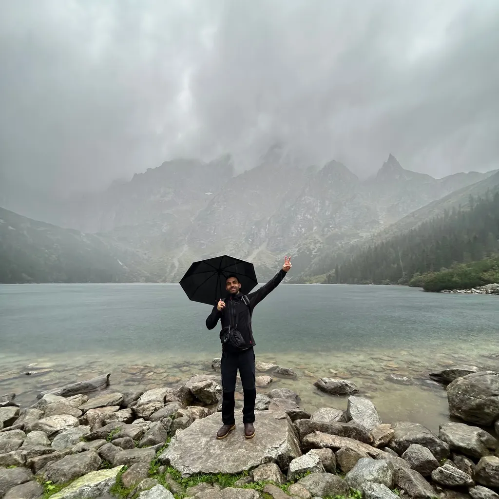 Mathew Hashoul at Morskie Oko lake in the Tatra Mountains